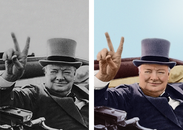 Colorize black and white photos and add color to old faded photos. sample image #2